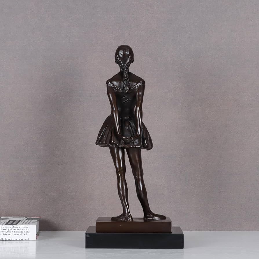 スペイン製 アラバスタ彫刻 あごに指を当てる踊り子 レプリカ ポンペイの踊る牧神像（コールドキャストブロンズ彫刻